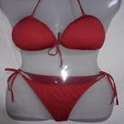 Biquini Feminino Conjunto Cortininha com Bojo e Amarração