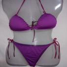 Biquini Feminino Conjunto Cortininha com Bojo e Amarração