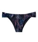 Biquíni feminino estampa folhagem neon preto laterais franzidas fps50+ she ref:370.19 Biquíni feminino estampa folhagem neon preto laterais franzidas fps50+ she ref:370.19