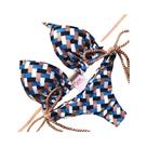 Biquini Feminino Listrado com Nó Sexy - Tanga, Bandagem Micro e Estilo Brasileiro Biquini Feminino Listrado com Nó Sexy - Tanga, Bandagem Micro e Estilo Brasileiro