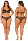 Biquíni Feminino Onça Plus Size Aro Sem Bojo Calcinha Bombom e Fio Duplo