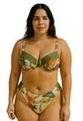Biquíni Feminino Plus Size de Aro Sem Bojo Com Calcinha BomBom e Fio Duplo Estampado Canelado