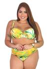 Biquíni Feminino Plus Size Meia taça com Bojo e Calcinha Cintura Alta Fio Duplo