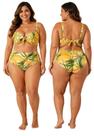 Biquíni Feminino Plus Size Meia taça com Bojo e Calcinha Cintura Alta Fio Duplo