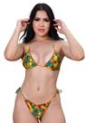 Biquíni Feminino Ripple Cortininha Calcinha De Amarrar Estampado Biquíni Feminino Ripple Cortininha Calcinha De Amarrar Estampado