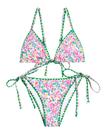 Biquíni feminino ZAFUL com gravata triangular lateral, ponto chicote, 2 peças Biquíni feminino ZAFUL com gravata triangular lateral, ponto chicote, 2 peças