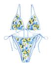 Biquíni feminino ZAFUL com gravata triangular lateral, ponto chicote, 2 peças Biquíni feminino ZAFUL com gravata triangular lateral, ponto chicote, 2 peças