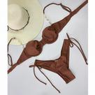 Biquíni Fio Duplo com Bojo Removível e Búzios Moda Praia Verão Feminino P M G GG