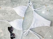 Biquíni Fio Duplo Feminino Amarração Lateral - Bronze Perfeito Moda Praia Verão 2025