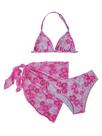 Biquíni floral de verão SOLY HUX, biquíni feminino, frente única, 12Y