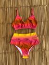 Biquíni Hot Pant Lycra UV50+ Tie Dye Laranja Tamanho:G