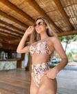 Biquíni hot pants animal print disponível no tam G