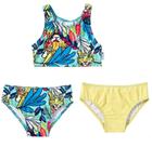 Biquini Infantil 3 Peças Com Filtro Solar Uv50 Tip Top Conjunto de Praia Top e 2 Calcinha Bk72 Biquini Infantil 3 Peças Com Filtro Solar Uv50 Tip Top Conjunto de Praia Top e 2 Calcinha Bk72