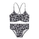 Biquini Infantil BGR Malha Splash Proteção UV50+ Floral Preto