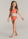 Biquini Infantil com Top Malha UV 50+ Neon Brandili