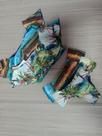 Biquini infantil estampado, com babado.