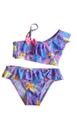 Biquini infantil estilo top calcinhade babadinho de sereia
