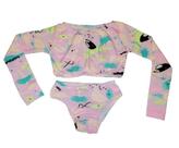 Biquini infantil manga longa Estampado