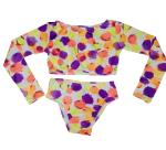 Biquini infantil manga longa Estampado