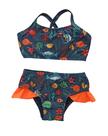 Biquíni infantil menina azul estampado