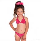 Biquini Infantil Mod Praia Verão Proteção Uv50 + Laço Cabelo -