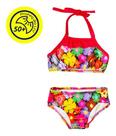 Biquini Infantil Moda Praia Verão Florido Proteção Uv50 1ao7