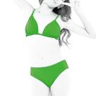 Biquini Infantil Praia Verão Uv50 Cortininha Verde 1 ao 14