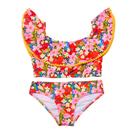 Biquíni Infantil Proteção UPF50+ Babado Ruffle - Little Flower Biquíni Infantil Proteção UPF50+ Babado Ruffle - Little Flower