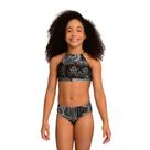 Biquíni Infantil Proteção UPF50+ Capri - Bandana Preta - Verão 2024