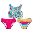 Biquíni Infantil Top com 2 Calcinhas Tucanos Azul Tip Top