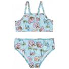 Biquini Infantil Verão Praia Menina com Proteção UV Azul Piscina Quimby