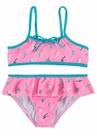 Biquini Infantil Verão Praia Menina Proteção UV 50 Rosa Raios Malwee