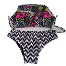 Biquini juvenil cropped e calcinha estampada mais corpo