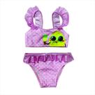 Biquini lemon rosa com babado 6-12M basic +