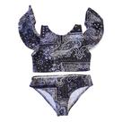 Biquíni Lycra Proteção UPF50+ Babado Cuba - Bandana Preta Biquíni Lycra Proteção UPF50+ Babado Cuba - Bandana Preta