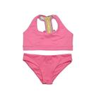 Biquíni Lycra Proteção UPF50+ Top Atlético Macramê Colors Pink - Verão 2023