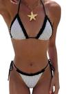 Biquíni MakeMechic Polka Dots Triangle Thong Guingham White