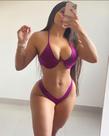 Biquíni meia taça roxo com aro
