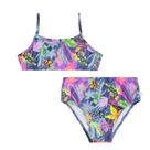 Biquini Menina BGR em Malha Splash Sublimada Estampado Azul