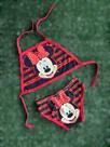 Biquini Menina Infantil Temático 2 Peças Minnie Vermelho