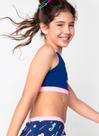 Biquíni Menina Teen Unicórnio Kawaii Azul Marinho Puket Cor:Azul MarinhoTamanho:10
