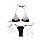 Biquíni Micro Halter Sexy Feminino Com Estampa Tropical E Efeito Push up 2026