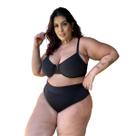 Biquíni Moda Praia Plus Size Hot Pants Meia Taça Retrô Canelado Blogueiras