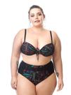 Biquíni Plus Size Com Bojo, Sunquíni, Preto, Estampa Digital, Tam.52