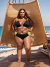 Biquini Plus Size CORTINÃO calcinha ALTA FIO NO BUMBUM bojo removível tamanho grande do 46 ao 60