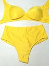Biquíni plus size meia taça com bojo cintura alta hot pants