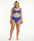 Biquíni plus size metal drapeado new beach alto giro tamanho:pcor:azul