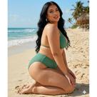 Biquíni Plus Size Texturizado Cortininha e Cintura Alta GG 46/50 - Moda Praia Verão Biquíni Plus Size Texturizado Cortininha e Cintura Alta GG 46/50 - Moda Praia Verão