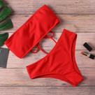 Biquini Push Up Feminino - Cintura Alta, Acolchoado e Alças - Modelo Sólido 2024