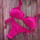 Biquíni rosa pink tamanho único P ao GG